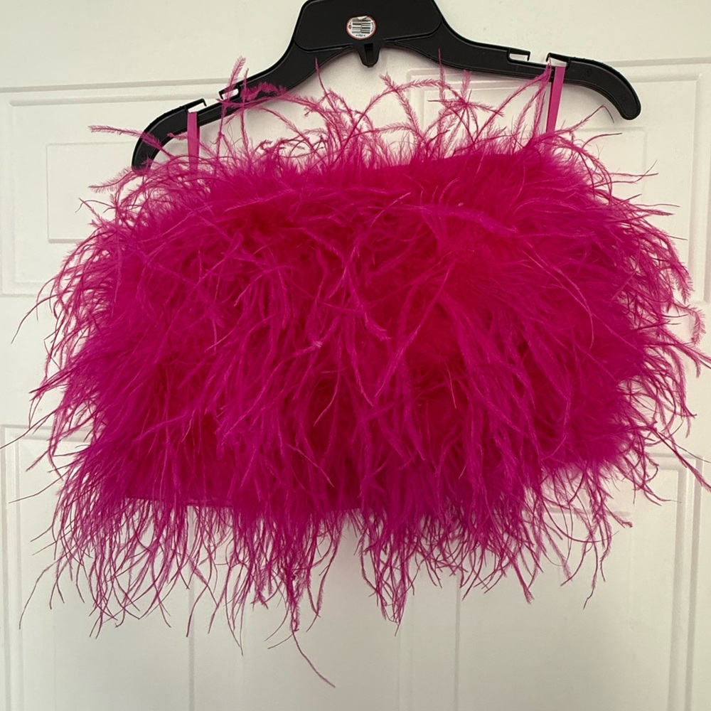 Bardot Pink Feathered Accessory